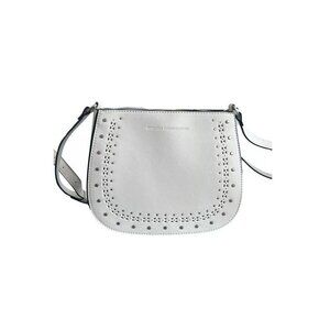 FRENCH CONNECTION Shira multi-pockets perforated faux-leather crossbody - WHITE